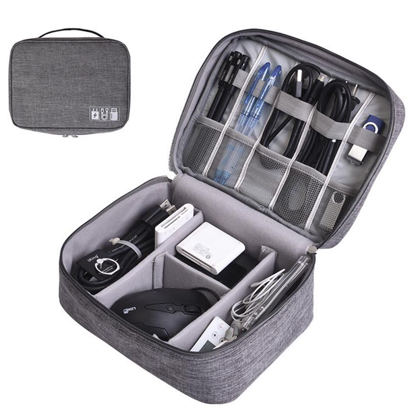 Tech Accessories Case - トラベルケーブルバッグ ポータブルデジタルストレージポーチ 防水電子アクセサリー収納バッグ トラベルケーブルオーガナイザーバッグ