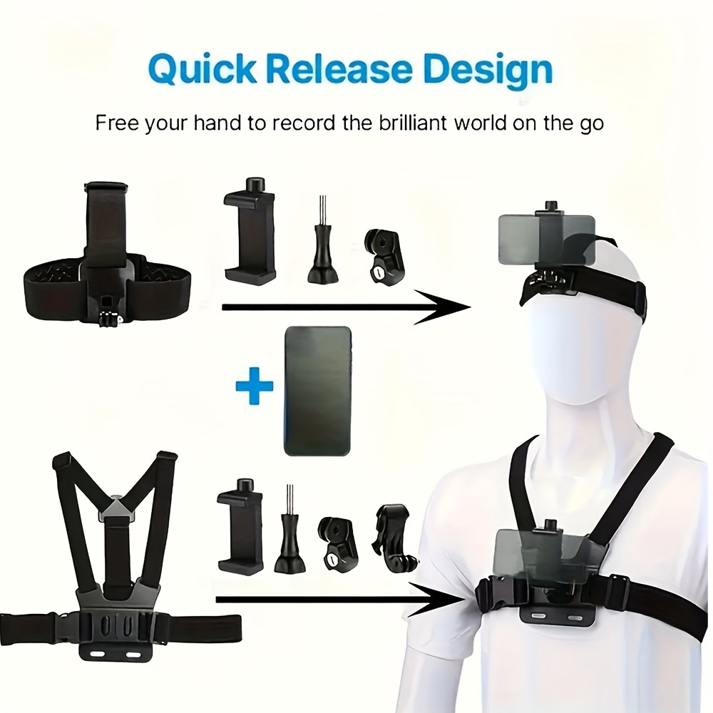 携帯電話ヘッドチェストストラップハーネスマウントホルダーキッ - Mobile Tech Accessories のレビューと価格