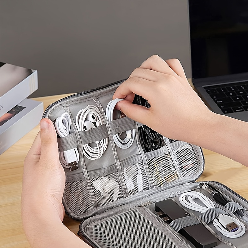 1個入りトラベルケーブルオーガナイザーケース、多ポケット電子 - Tech Accessories Travel Organizer Pouch のレビューと価格