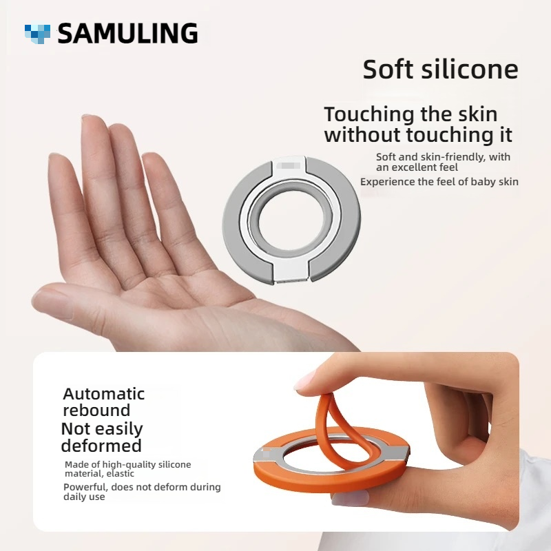 両面磁気シリコンフィンガーリング電話ホルダー携帯電話アクセサ - Mobile Tech Accessories のレビューと価格
