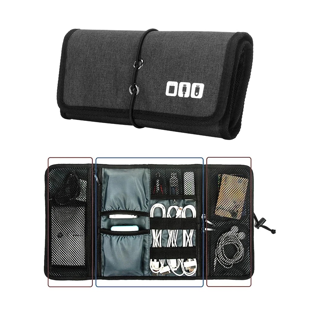 電子オーガナイザーコードポーチ、トラベルケーブル、充電器、電 - Tech Accessories Travel Organizer Pouch のレビューと価格